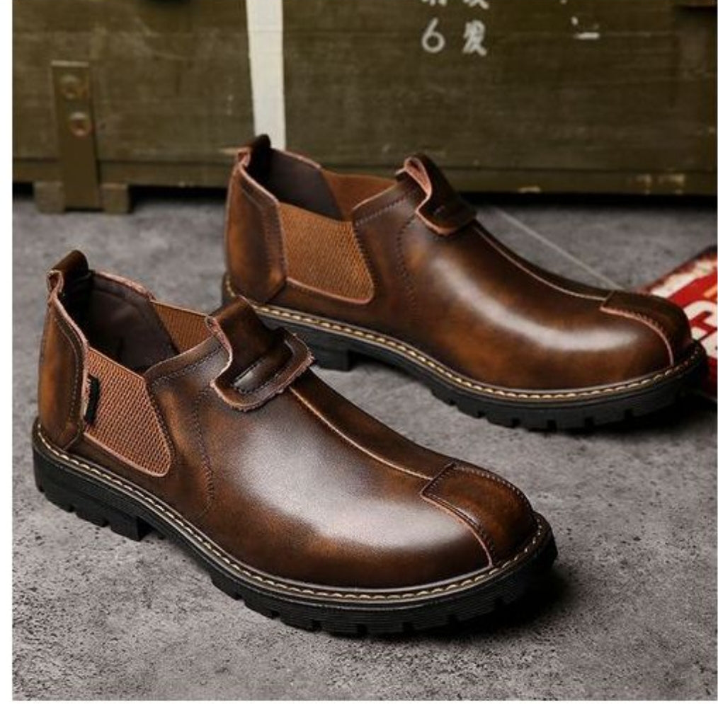 Men's Brown Formal Oxford Loafers – Italian Business Dress Shoes
