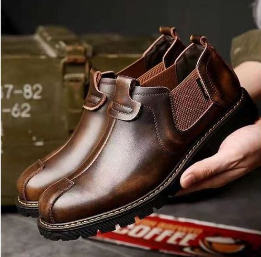 Men's Brown Formal Oxford Loafers – Italian Business Dress Shoes
